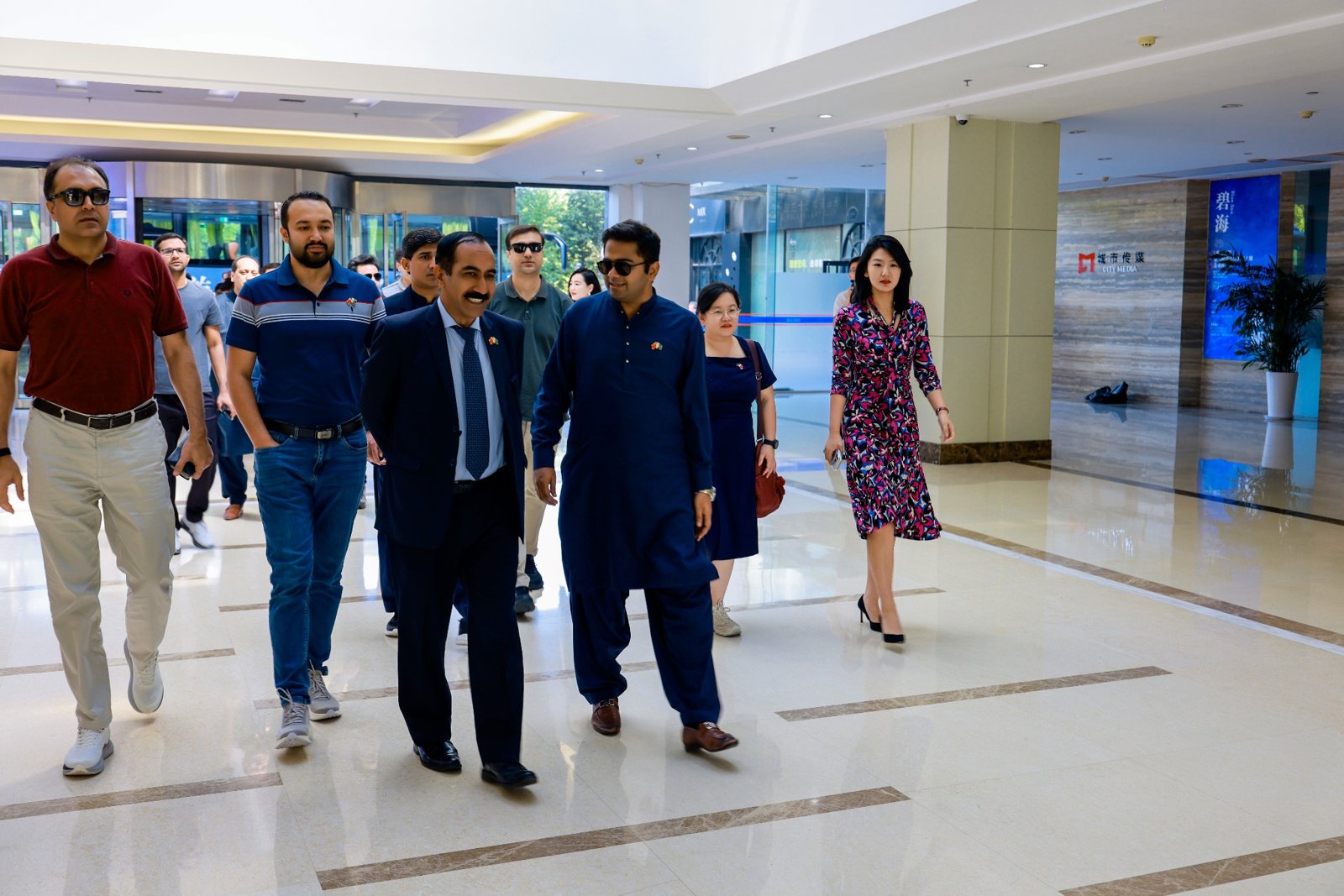 Pakistani government officials arriving at Cooltechx for the company visit